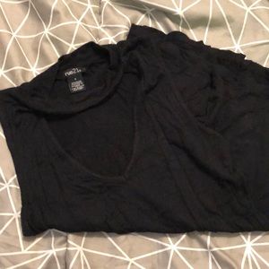 Rue21 black tank top open v neck size small